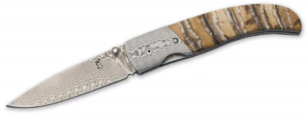 Browning Mammoth Tooth- Damascus Folder knives 322-0242