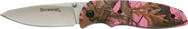 Browning Edc Camo--pink Camo knives 322-0250