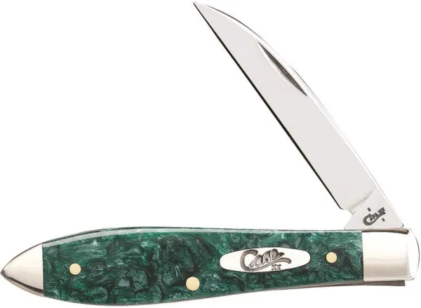 Case Green Sparkle Kir Tear Drop Knives 32581
