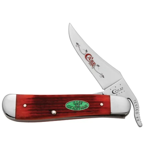 Case Corncob Jig Dk Red Russlock Knives 32604
