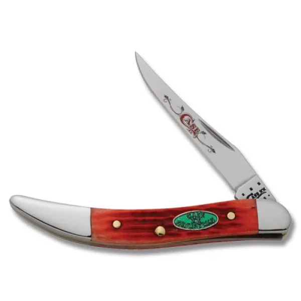 Case Corncob Jig Dk Red Sm Tx Tooth Knives 32605