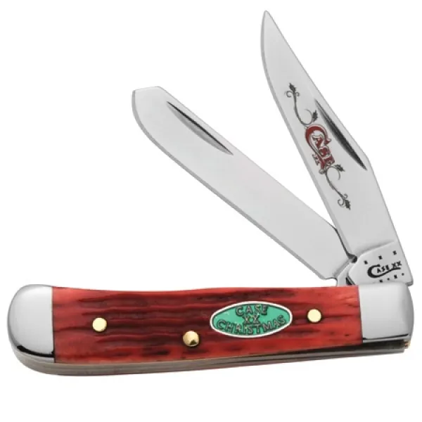 Case Corncob Jig Dk Red Tiny Trappe Knives 32608
