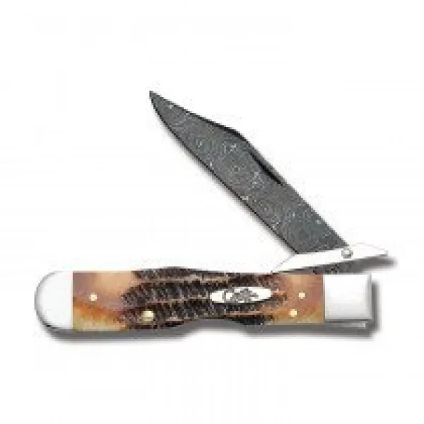 Case 6.5 Bonestag Damascus Cheetah Knives 34801