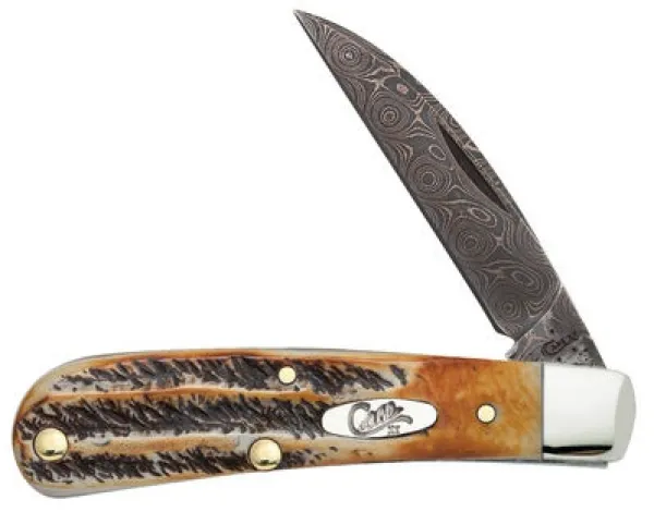 Case 6.5 Bnstag Damascus Sway Back Knives 34807