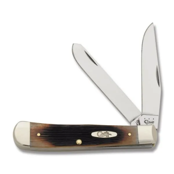 Case Burnt Sugar Barnboard Trapper Knives 3588