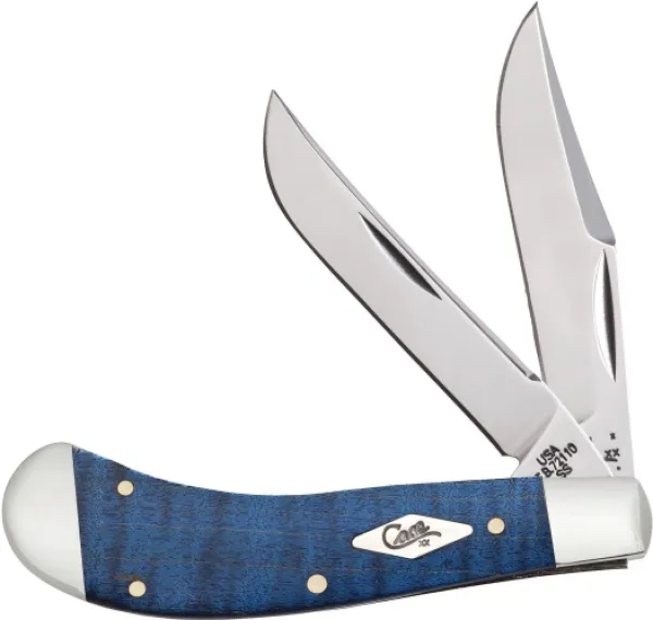 Case 35902 Blue Curly Maple Saddlehorn
