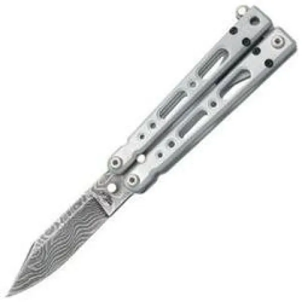 Bear Cutlery Damascus-butterfly-ss Handle Knives 36004