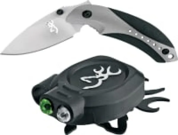 Browning Buckmark Led Cap Light & Kn knives 371-6062