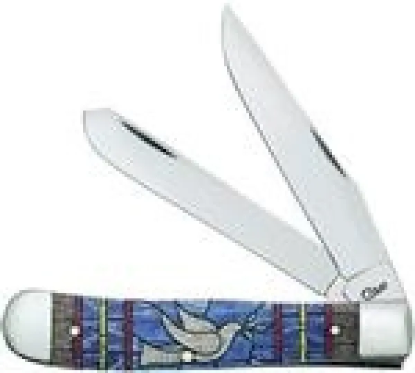 Case Stained Glass Dove Trapper Knives 38715