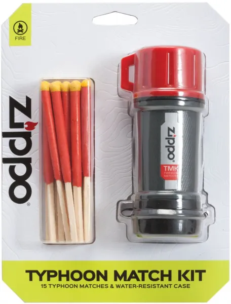 Zippo Typhoon Match Kit-red & Gray lights 40483