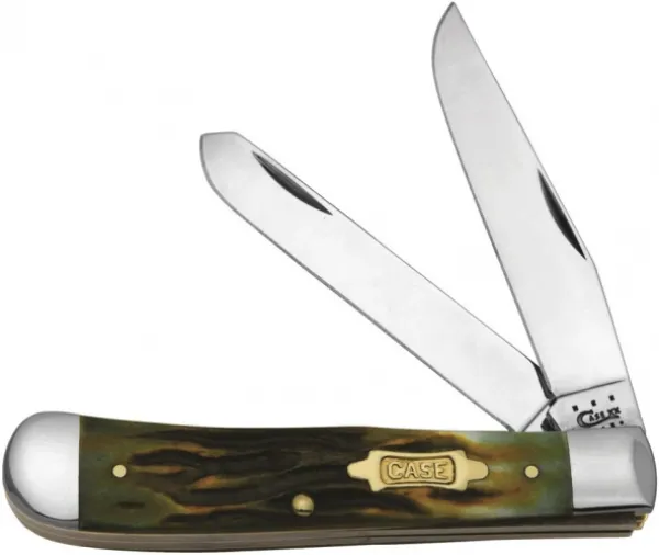 Case Brown Bone Worm Groove Trap Knives 41400