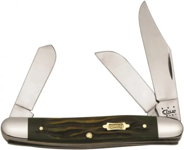 Case Wrm Groove Moss Brn Stockman Knives 41401