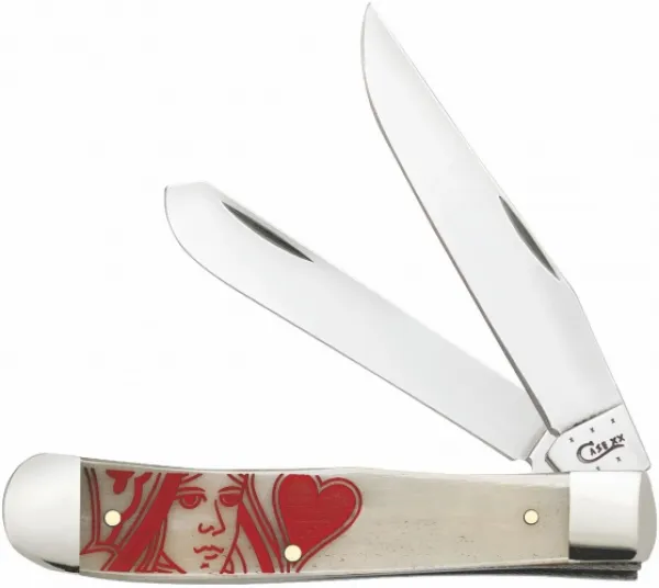 Case Queen Of Hearts Sm Nat Trapper Knives 43400