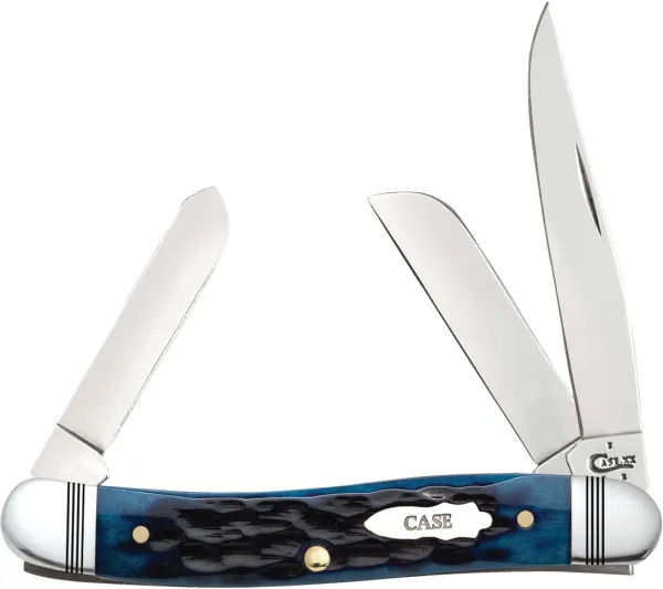 Case Ocean Blue Bn Med Stockman Knives 46662