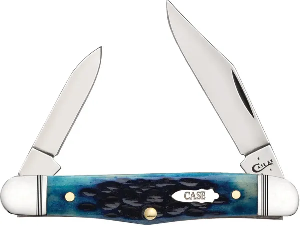 Case Ocean Blue Bone Half Whittler Knives 46666