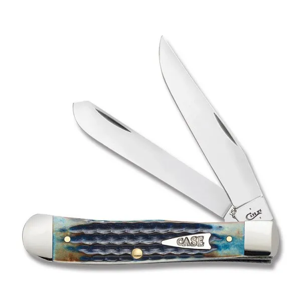 Case Burnt Indigo Bone - Corn Cob Jig Trapper (6254 SS) Knives 49224