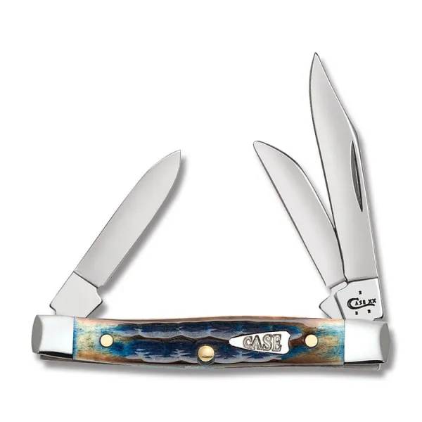 Case Burnt Indigo Bone - Corn Cob Jig Small Stockman (6333 SS) Knives 49229