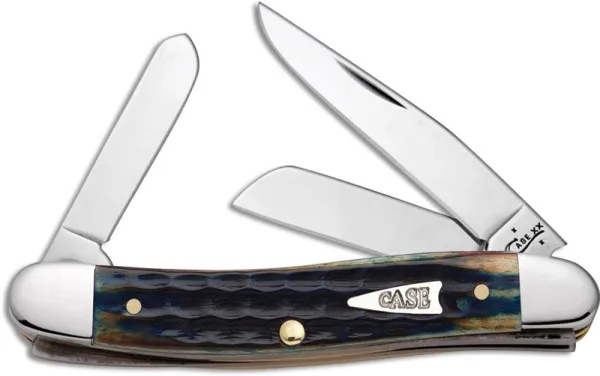 Case Burnt Indigo Bone - Corn Cob Jig Medium Stockman (6318 SS) Knives 49230