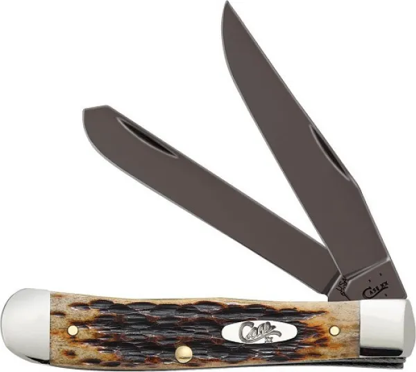 Case Antq Bn Blk Bvd Blade-trapper Knives 49972