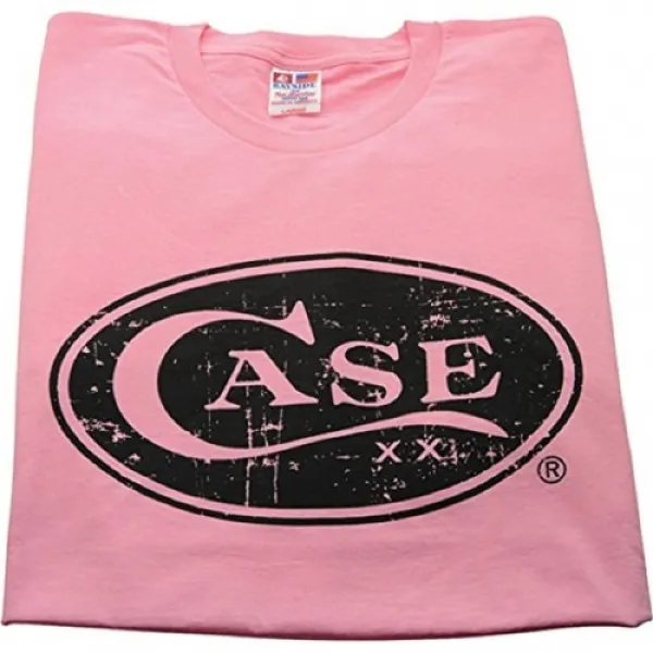 Case Pink T-shirt Hand Craft Logo L Knives 50229