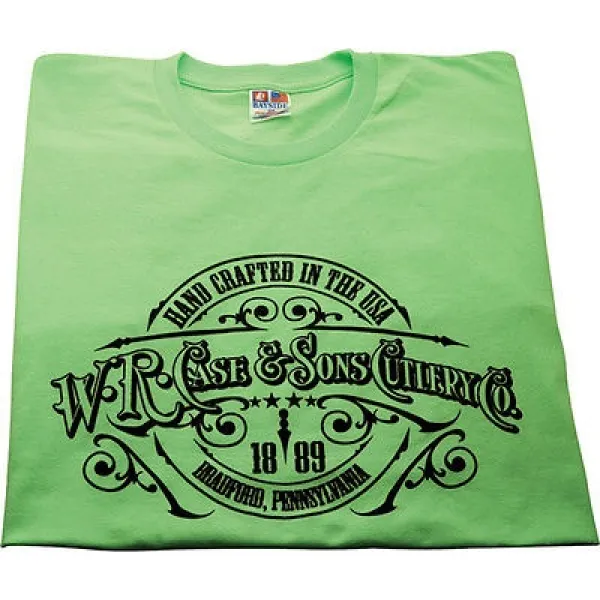 Case Green Tshirt Hand Craft Logo L Knives 50279