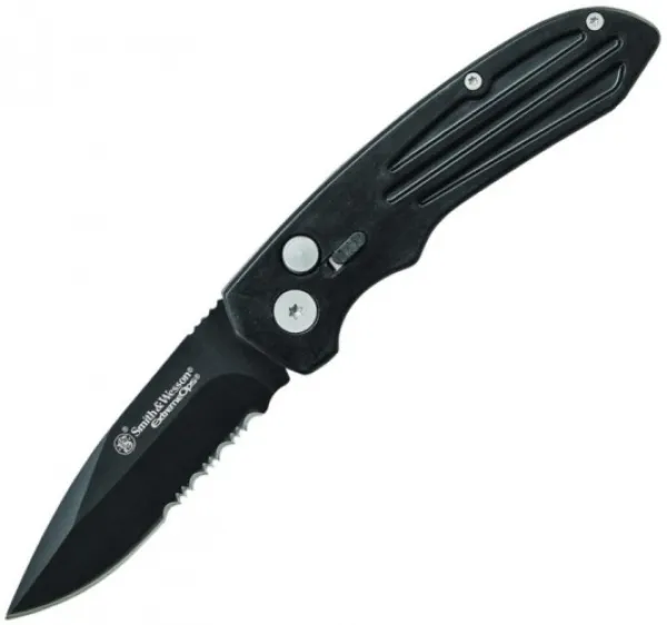 Smith and Wesson Extreme Ops-black Blade-serr Knives 50BS