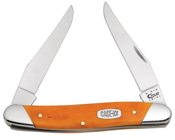 Case Sloped Bolster Muskrat Orange Knives 51366