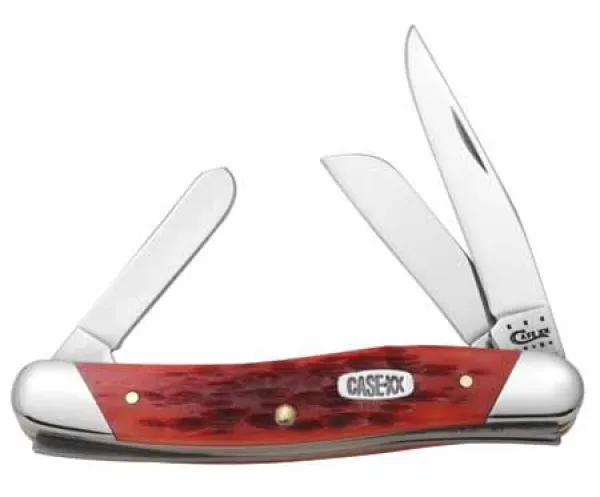 Case Red Slant Bolst Med Stock Knives 51372