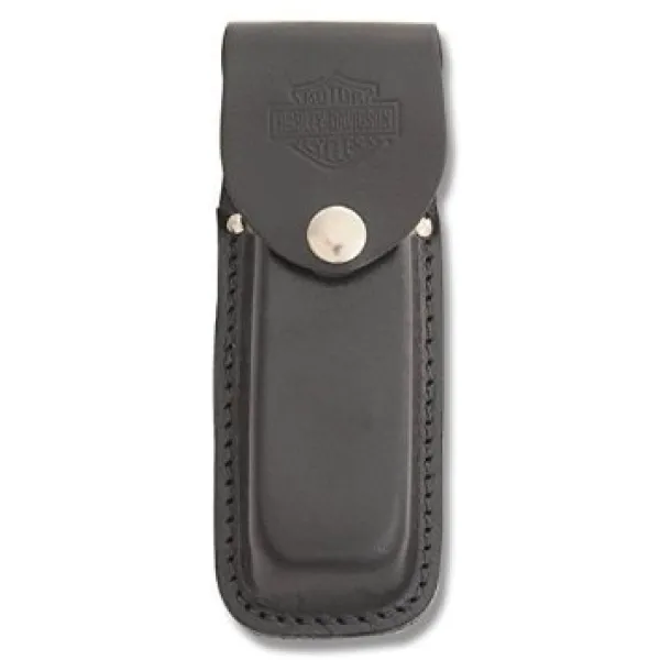 Case Lrg Blk Harley Leather Sheath Knives 52098