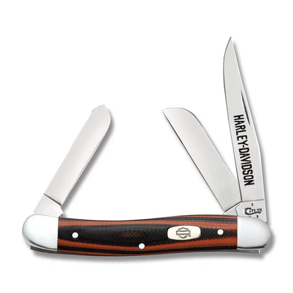 Case Hh Orange-blk G10 Med Stockman Knives 52170
