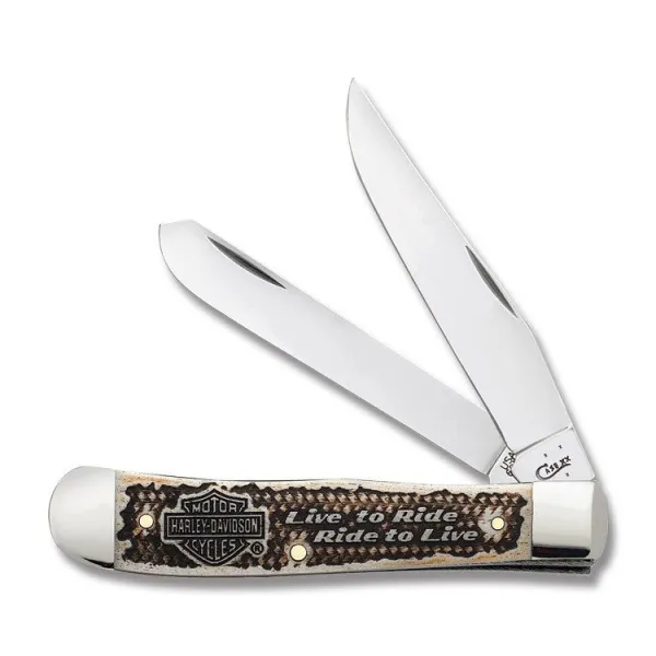 Case Hd Natural Bone Trapper Knives 52173