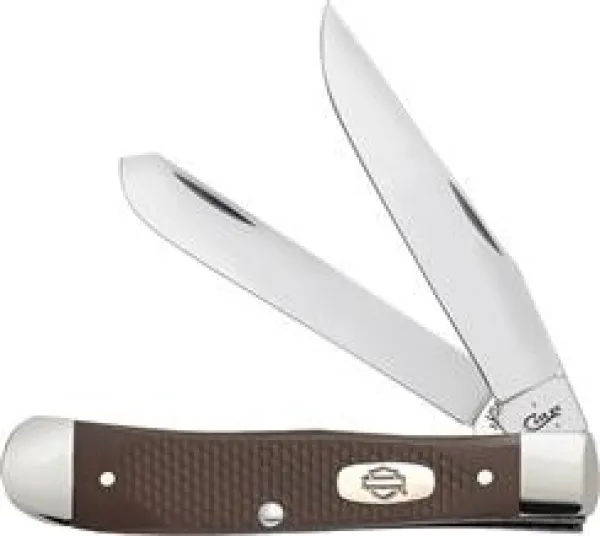 Case Hd Earth Brwn G-10 Trapper Knives 52198