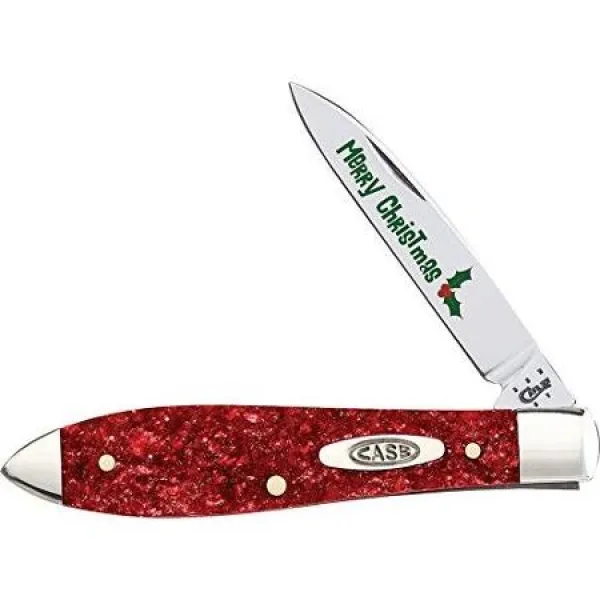 Case Red Sparkle Teardrop Knives 52405