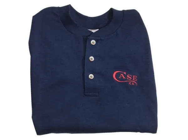 Case Long Sleeve Henley-navyblue M Knives 52456