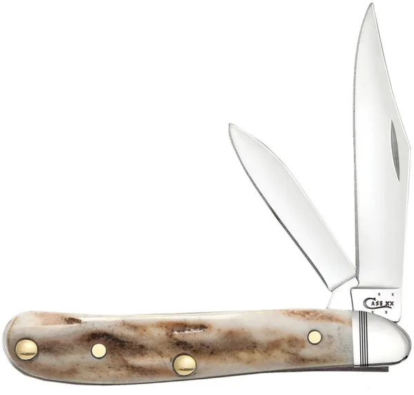 Case Prime Vintage Stag Peanut Knives 52950