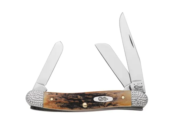 Case Stag Worked Bolster Med Stkmn Knives 53071