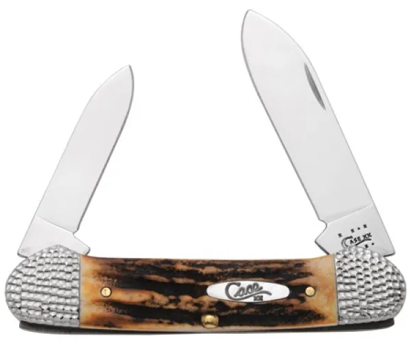 Case Worked Bolster Stag Canoe CA53075