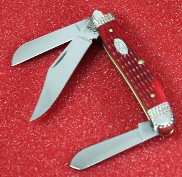 Case Red Worked Bolster Stockman Knives 53221