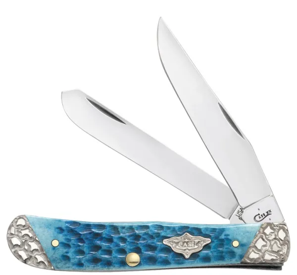 Case Caribbean Blue Bn Trapper Knives 53236