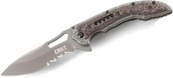 Columbia River Fossil Compact Veff Serrations Knives 5461K