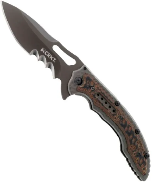 Columbia River Fossil With Veff Serrations Knives 5471K