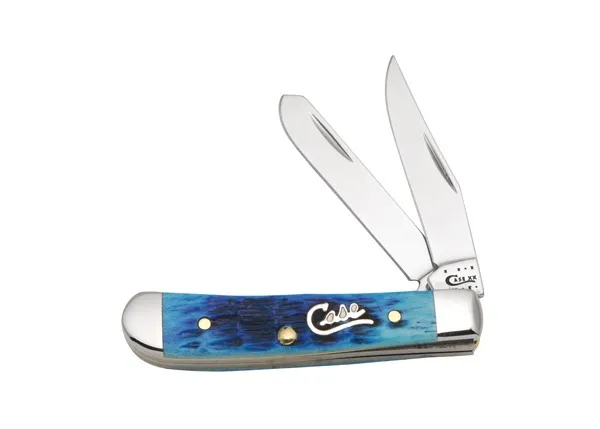 Case Sky Bl Ue Bone Tiny Trapper Knives 55921