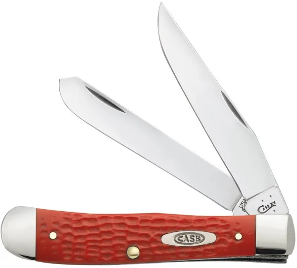 Case Fire Engine Red Syn Trapper Knives 56730