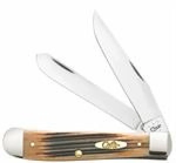 Case Ss Blk Cherry Bone Trapper Knives 57610