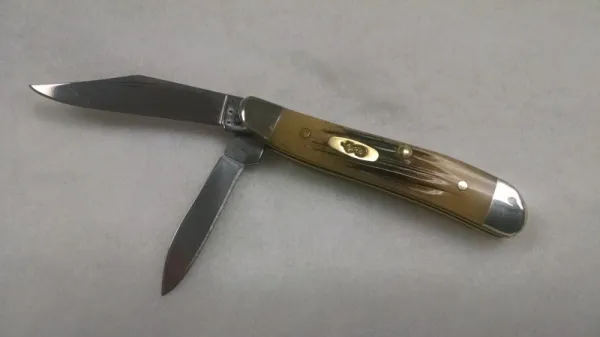 Case Ss Black Cherry Bone Peanut Knives 57612