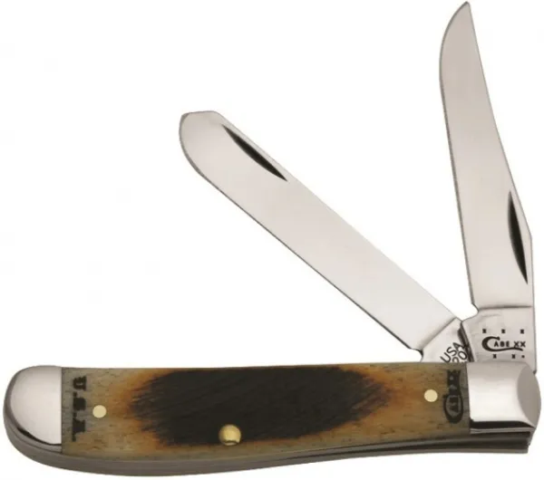 Case Cv Amber Bone Ranch Mini Trap Knives 58169