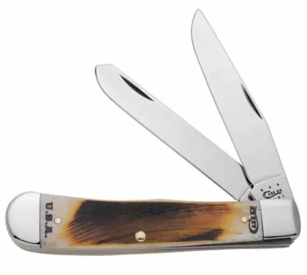 Case 6254 Amber Rancher Cv Trapper Knives 58171