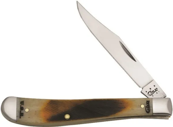 Case Amber Bone Slimline Trapper Knives 58178