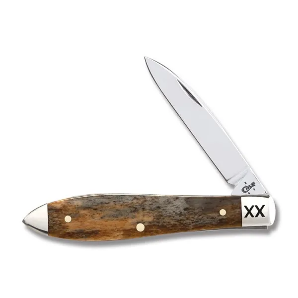 Case Sm Org Giraffe Bn Tear Drop Knives 59605