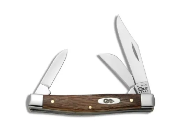 Case Smooth Oak Wood Stockman Knives 59721